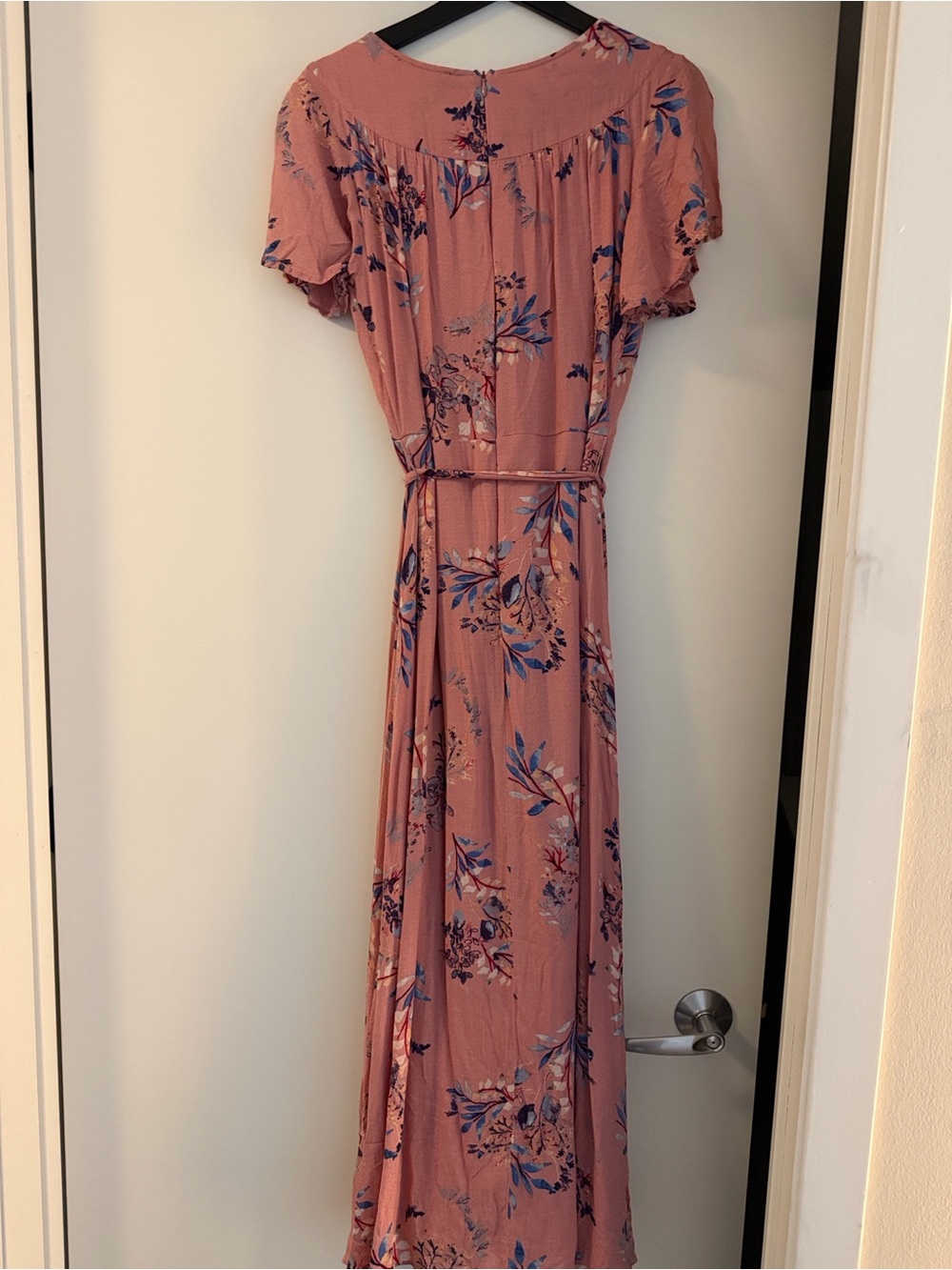 Lulu's Fiorire Rose Floral Print Faux Wrap Maxi Dress - Picture 8 of 10